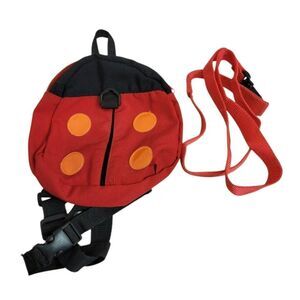 Ladybug backpack with leash